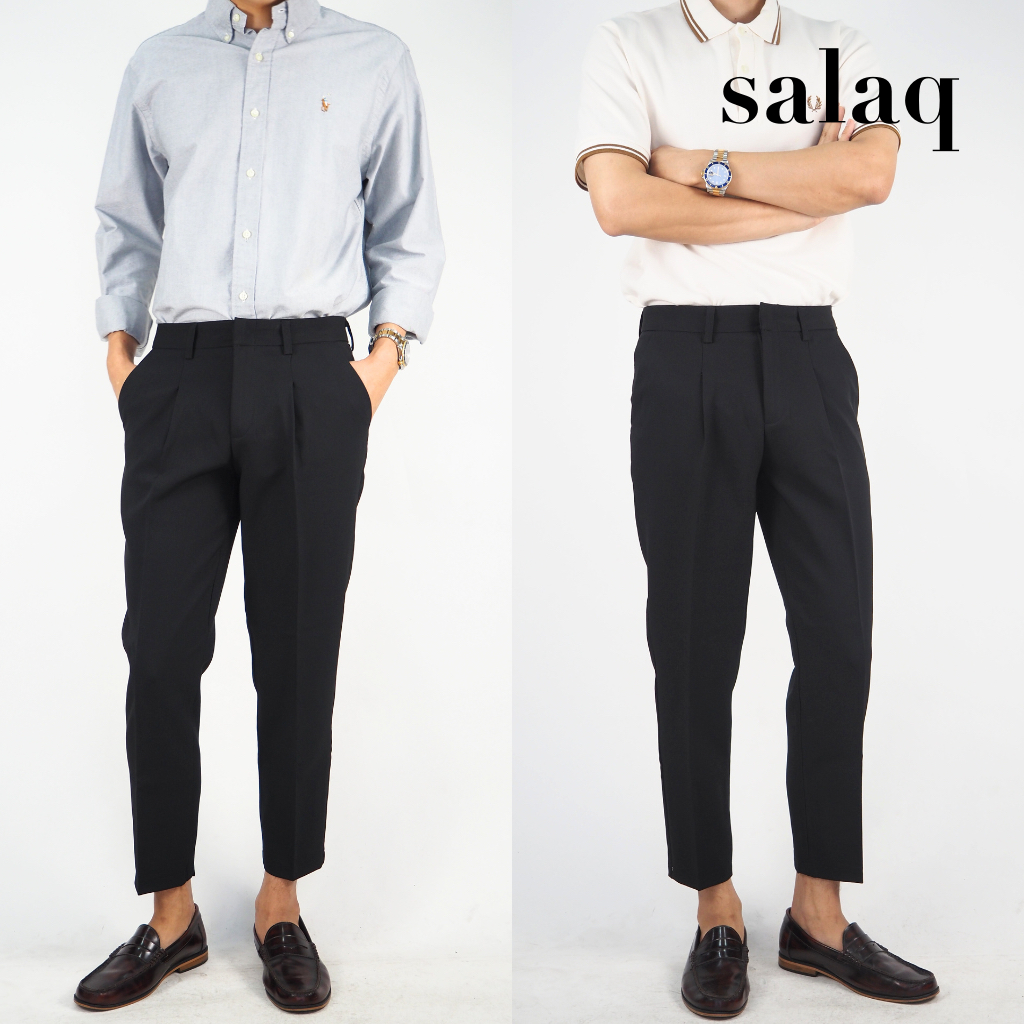 ลด 32%: กางเกงสแลคขาเต่อ ผ้ายืดBASIC