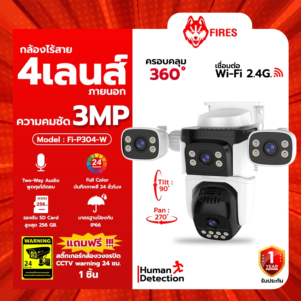 ราคาลดลงใหม่: Fires กล้องไร้สาย 4 เลนส์