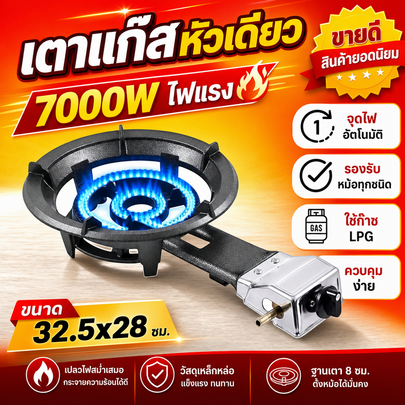 ราคาลดลงใหม่: เตาแก๊ส 1 หัว 11 นิ้ว