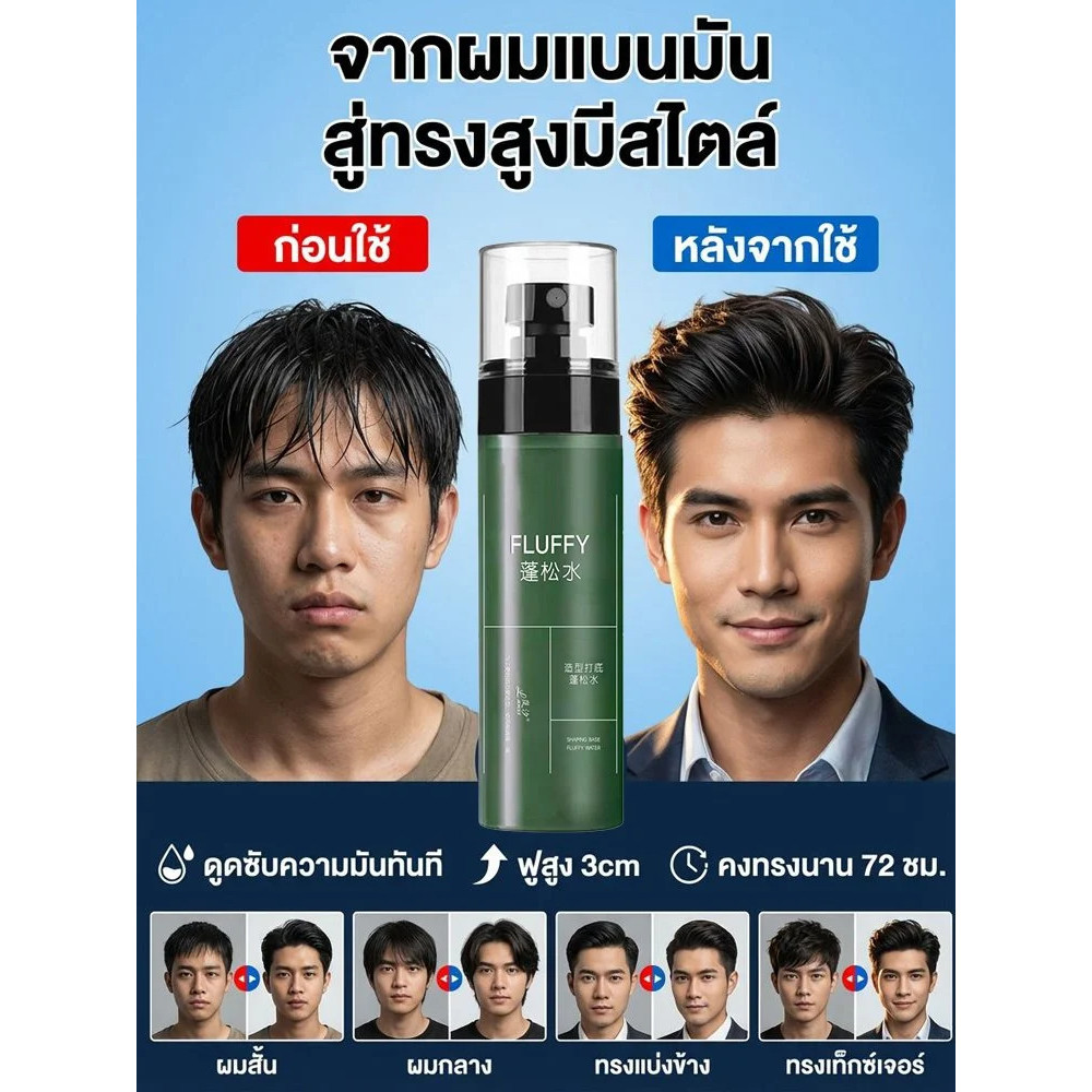 ลด 41.8% 【หัวฟู/สเปรย์ผม】