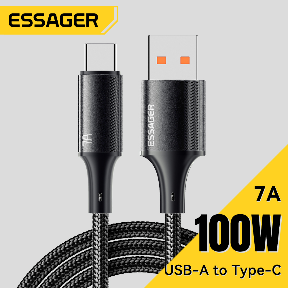 ลด 25%: สายเคเบิล USB C เร็วพิเศษ ESSAGER (สาย USB A ถึง USB C)