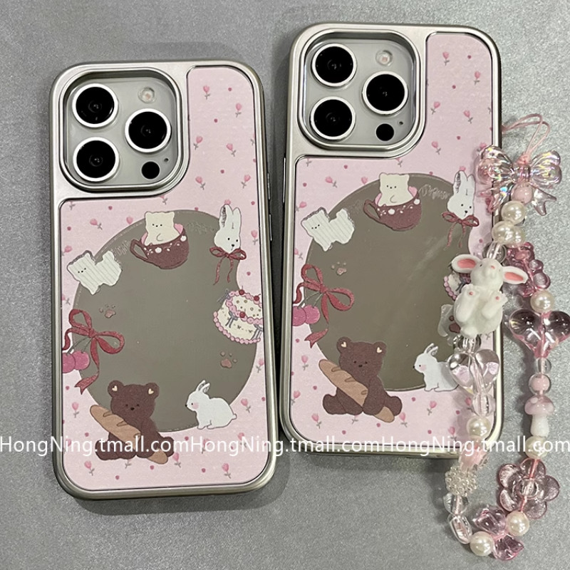 ราคาลดลงใหม่: Huiwanju — อินเทอร์เน็ตคนดังน่ารักการ์ตูนสาวหัวใจสําหรับ iPhone16ProMax เคสโทรศัพท์มือถือพร้อมโซ่ iP13