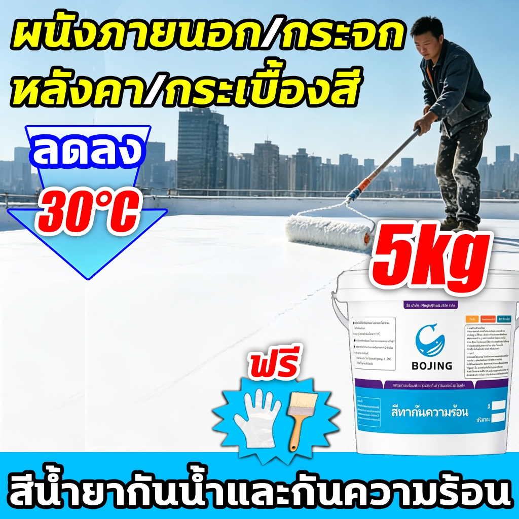 ราคาลดลงใหม่: รูฟซีลคูล 5KG สีทาบ้าน
