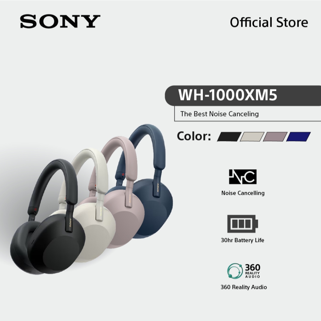 Sony หูฟัง Headphones รุ่น WH-1000XM5 | Wireless Noise Canceling Headphones | Bluetooth® 5.2 | High-Resolution Audio