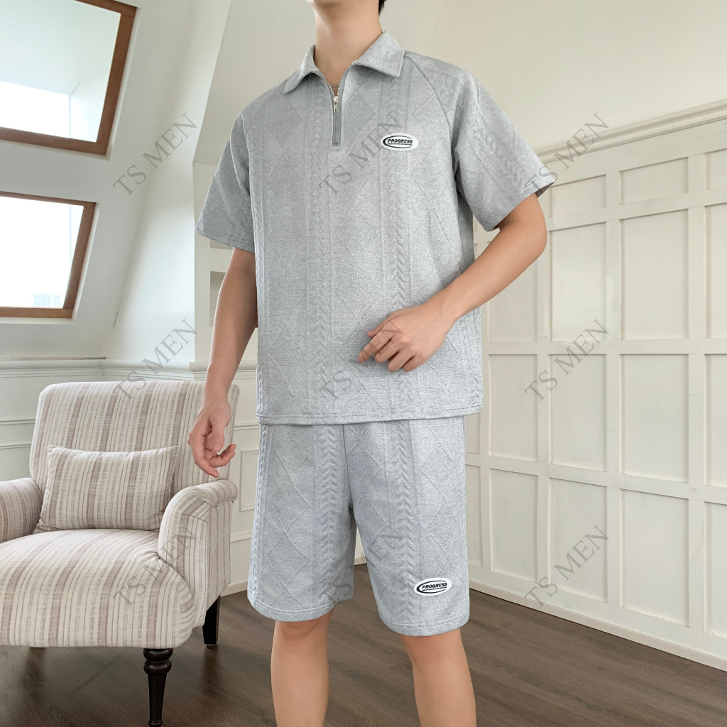ราคาลดลงใหม่: TS MEN เสื้อเซ็ตผู้ชาย เสื้อผู้ชาย กางเกงขาสั้นผู้ชาย