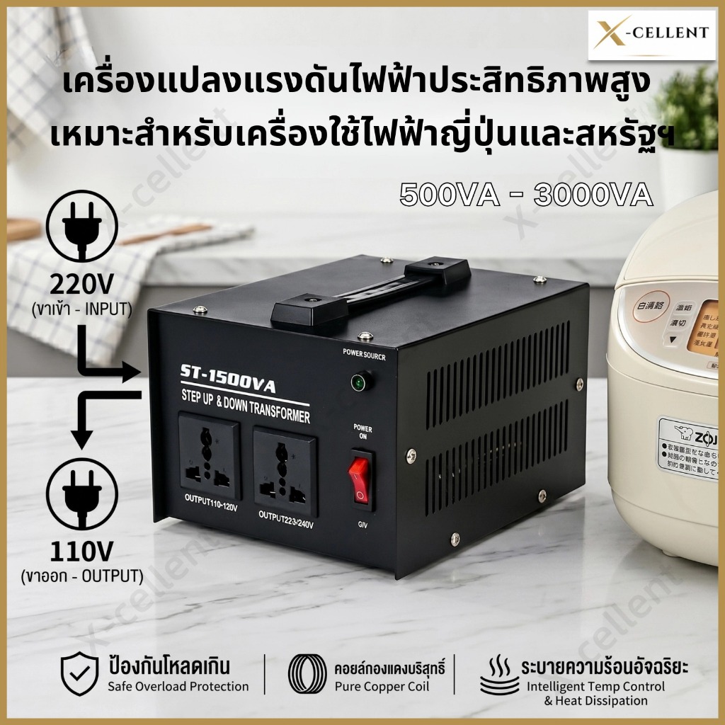ราคาลดลงใหม่: หม้อแปลงไฟ ปรับได้ 220V