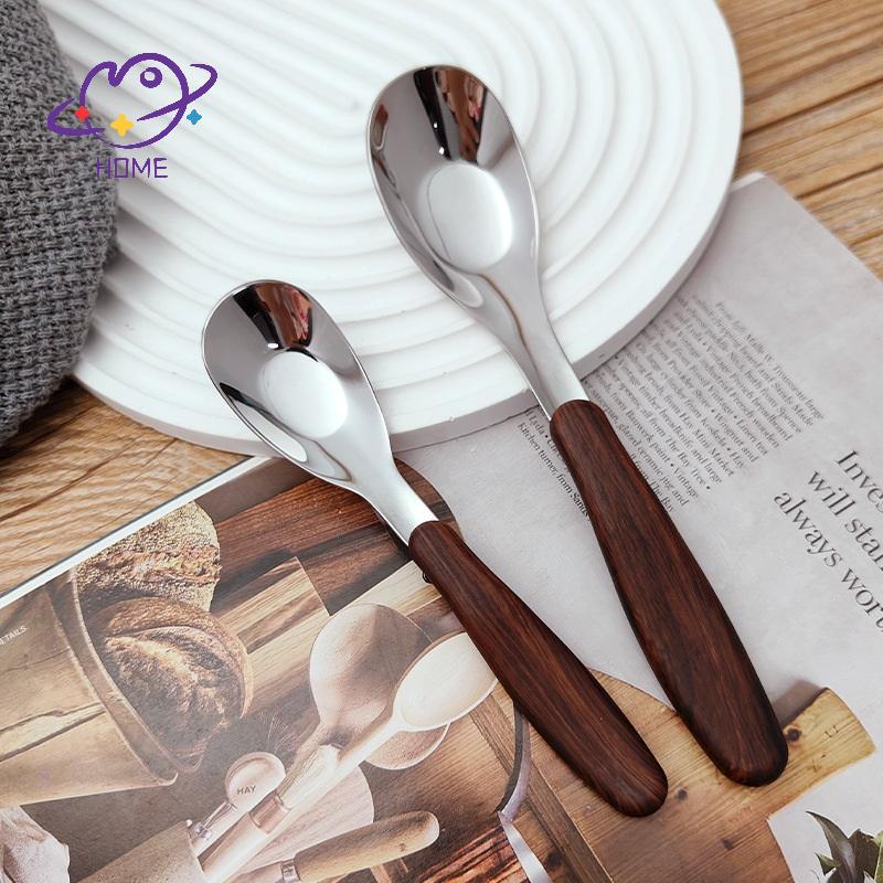 ลด 25%: ช้อนสแตนเลสเลียนแบบลายไม้ Handle