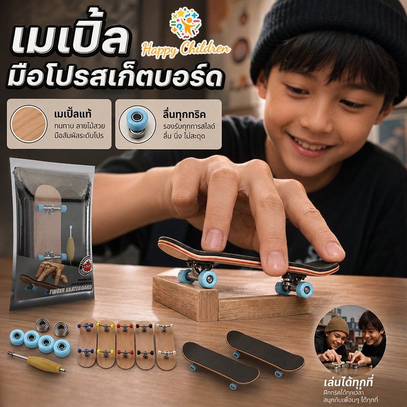 ราคาลดลงใหม่: สเก็ตบอร์ดนิ้วไม้เมเปิลแท้