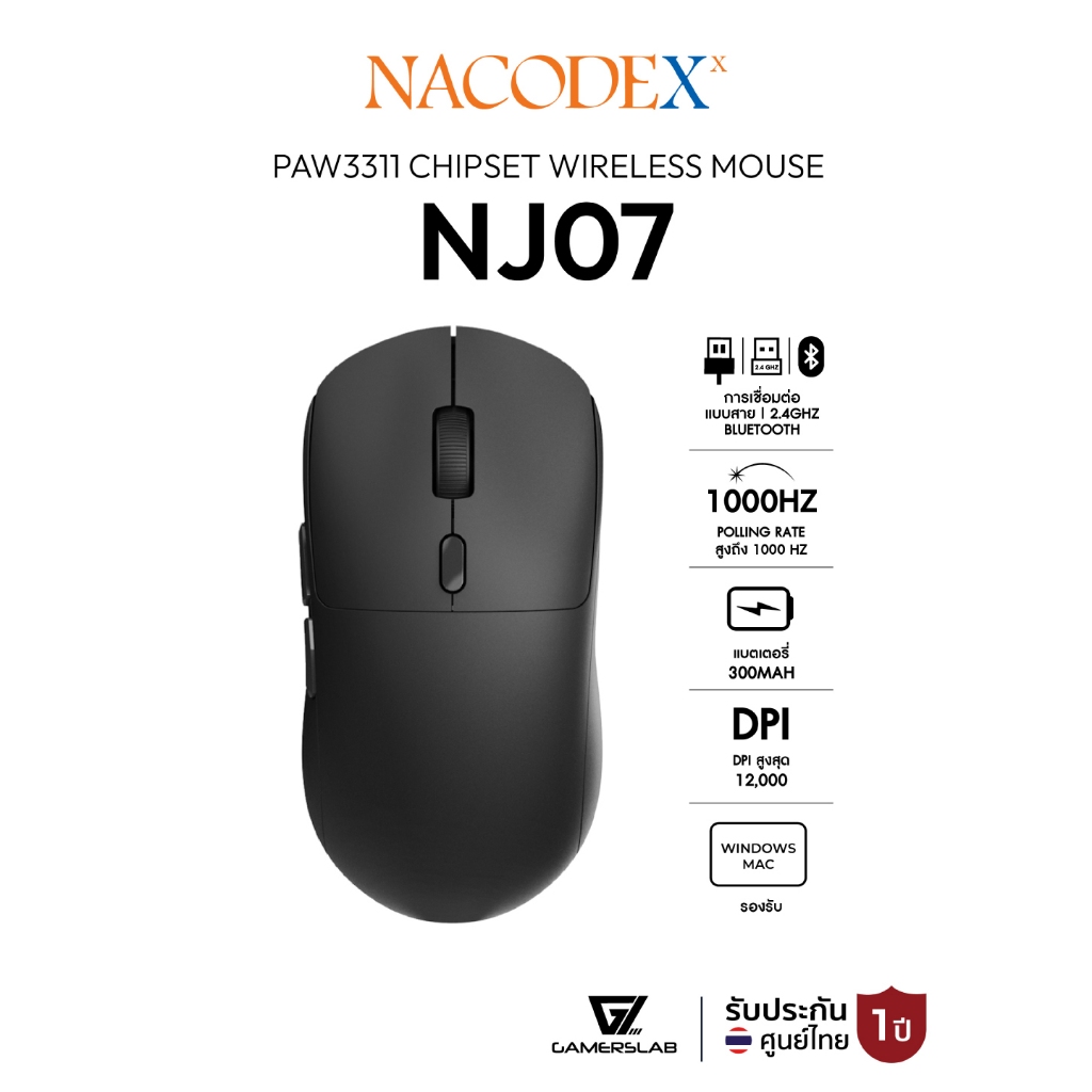 ลด 22%: เมาส์เกมมิ่ง Nacodex NJ07