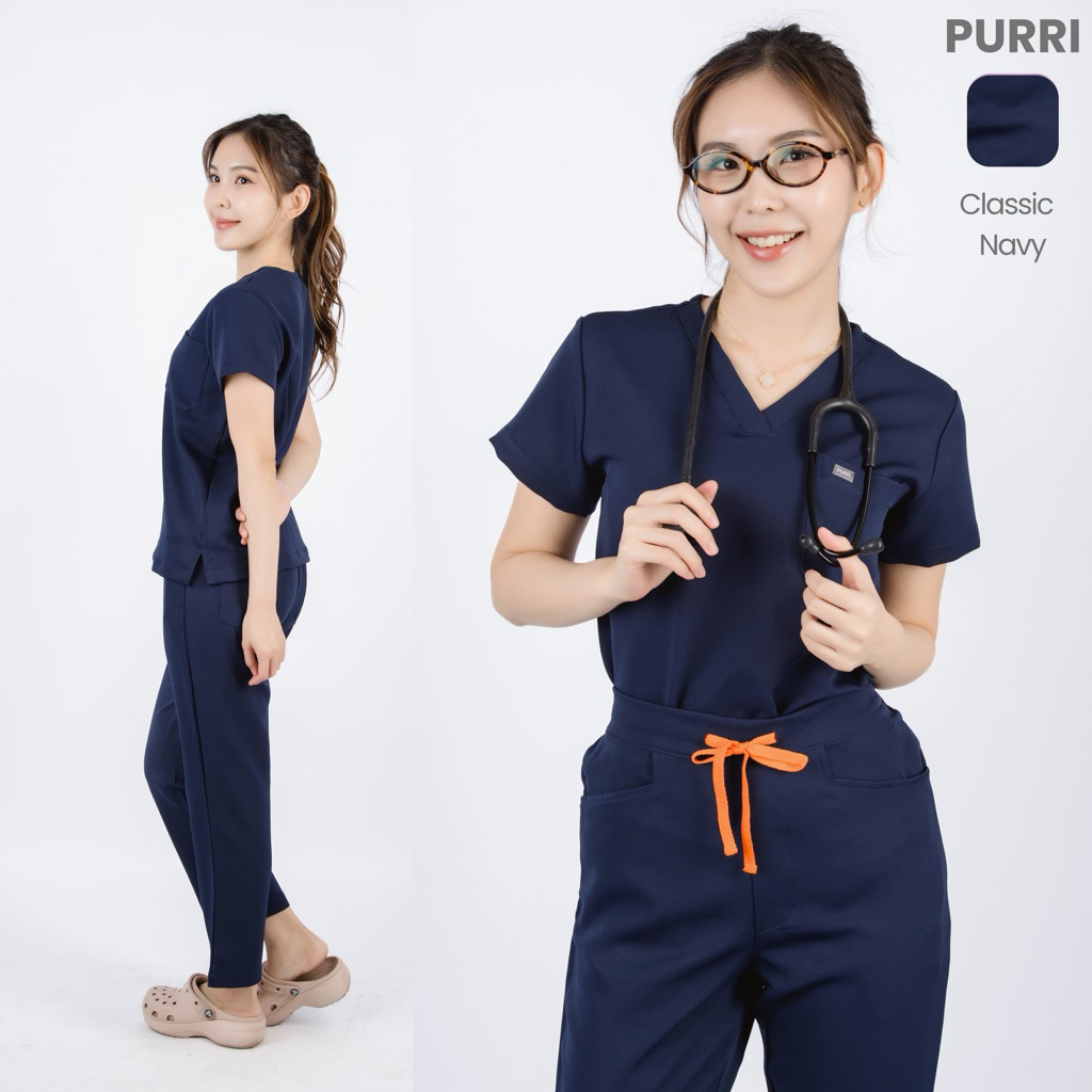 ราคาลดลงใหม่: PURRI ชุดสครับทางการแพทย์ ชุดสครับหมอ รุ่น Classic