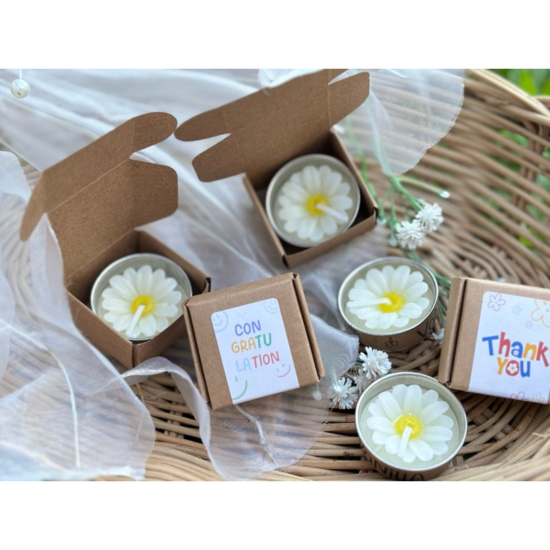ลด 20% เทียนหอม ดอกเดซี่+พร้อมกล่อง
