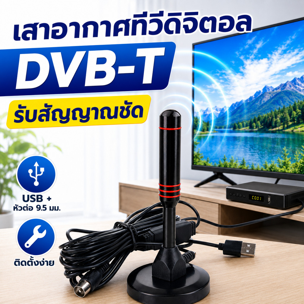 ราคาลดลงใหม่: เสาอากาศทีวีดิจิตอล DVB-T