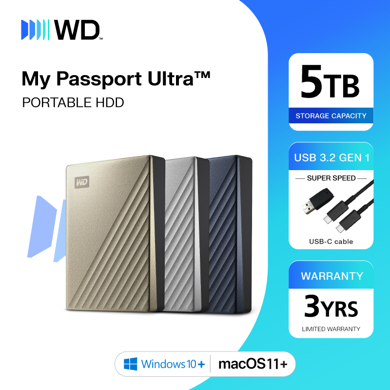 ราคาลดลงใหม่: Western Digital HDD USB-C