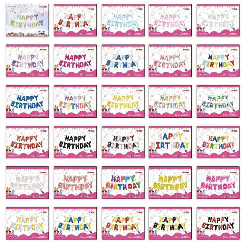 ลด 38%: ลูกโป่งตัวอักษรHAPPYBIRTHDAY