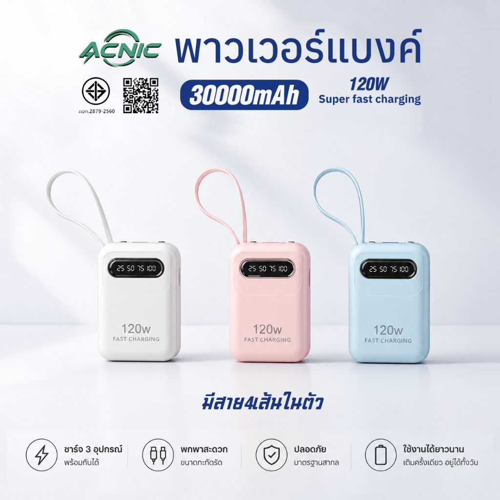ราคาลดลงใหม่: ACNIC powerbank 30000mah