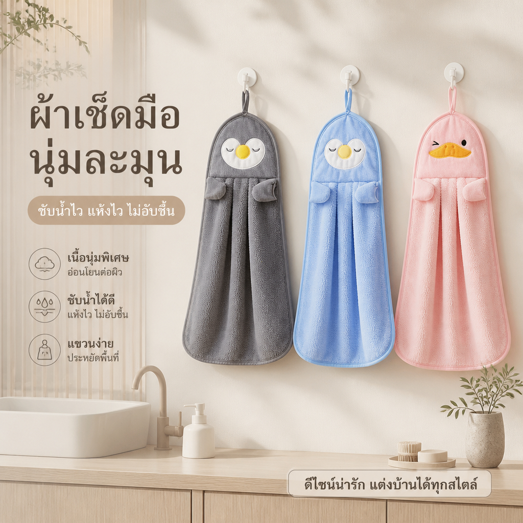 ลดลง 24.5% ผ้าเช็ดมือน่ารัก