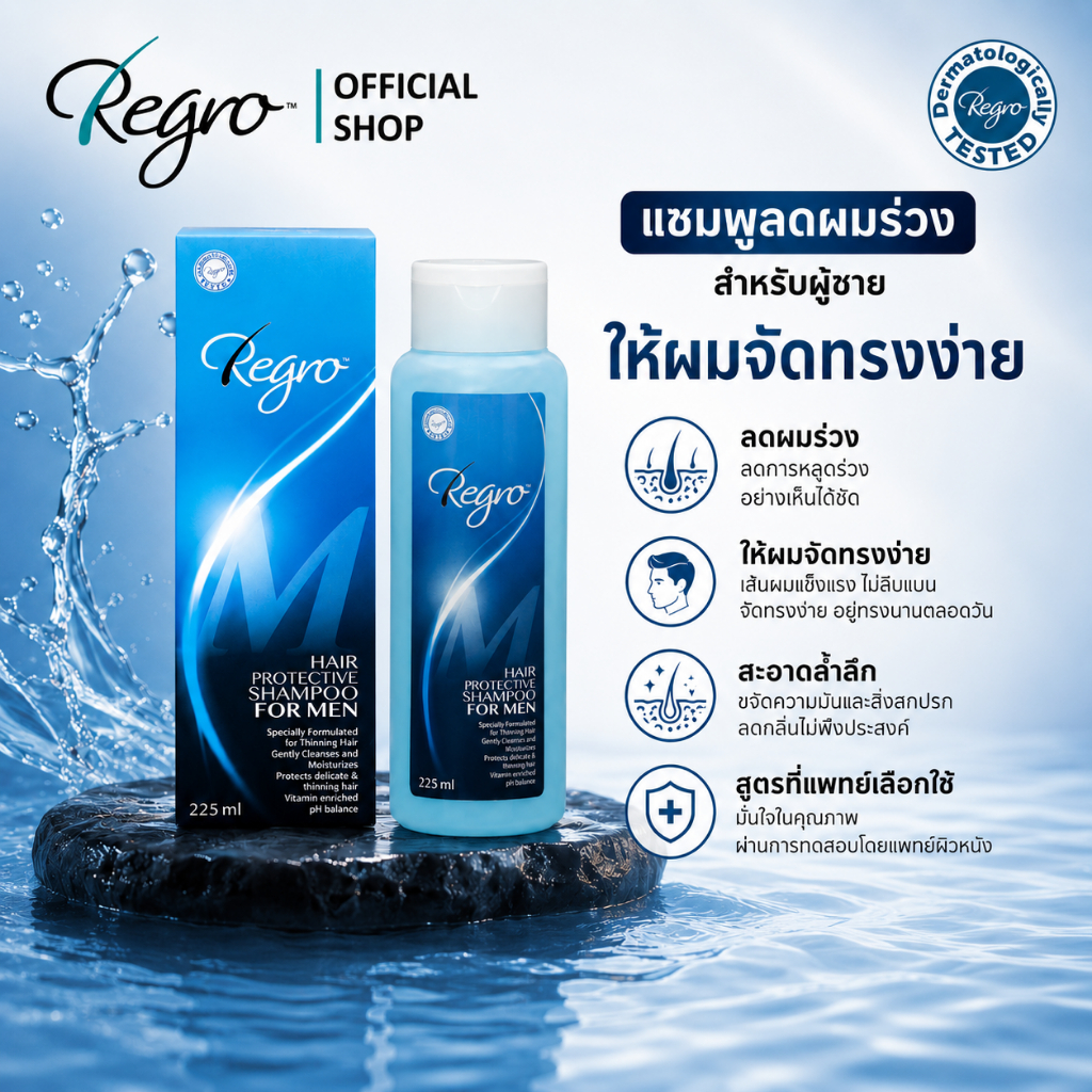 ลด 28%: Regro Shampoo for Men 225