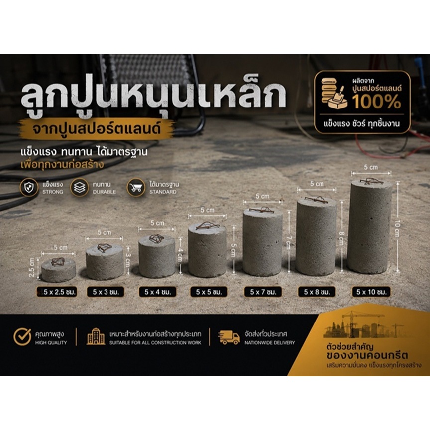ลด 14.8% ลูกปูนหนุนเหล็ก (แพ็ค50)