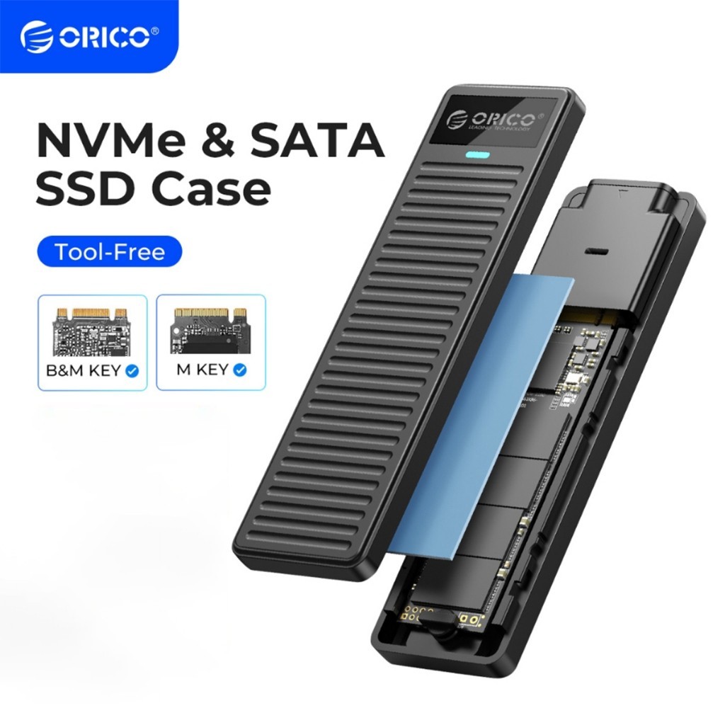 ลด 49%: ORICO M.2 NVMe SSD Enclosure (PDDM2C3)