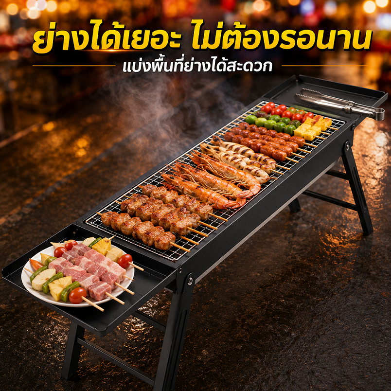 ลด 67.6% เตาปิ้งย่างถ่านทรงยาว 88 ซม.