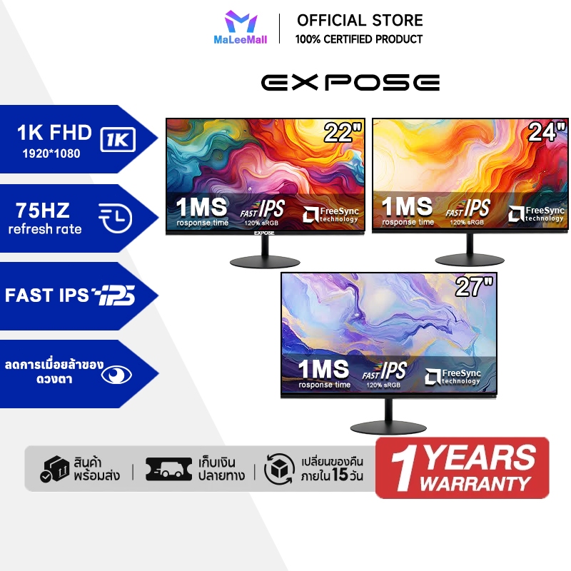 ราคาลดลงใหม่: Monitor 22 นิ้ว IPS 75HZ