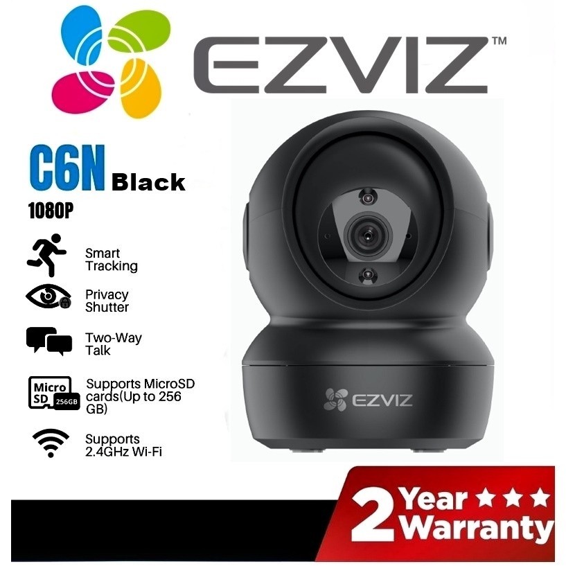 ลด 34%: กล้องวงจรปิดไร้สาย EZVIZ รุ่น C6N Black (2MP, 4MP)