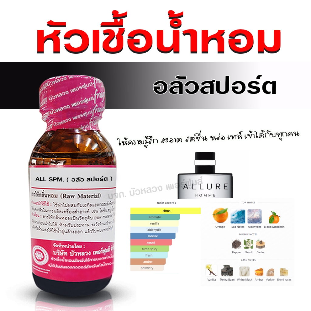 ลด 34%: หัวเชื้อ น้ําหอม 100% กลิ่น