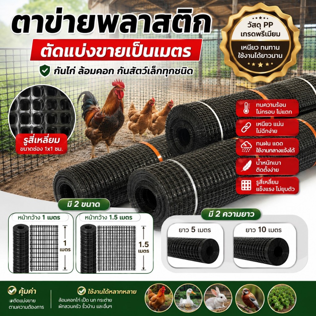 ลด 51%: HHsociety ตาข่าย ตาข่ายพลาสติก