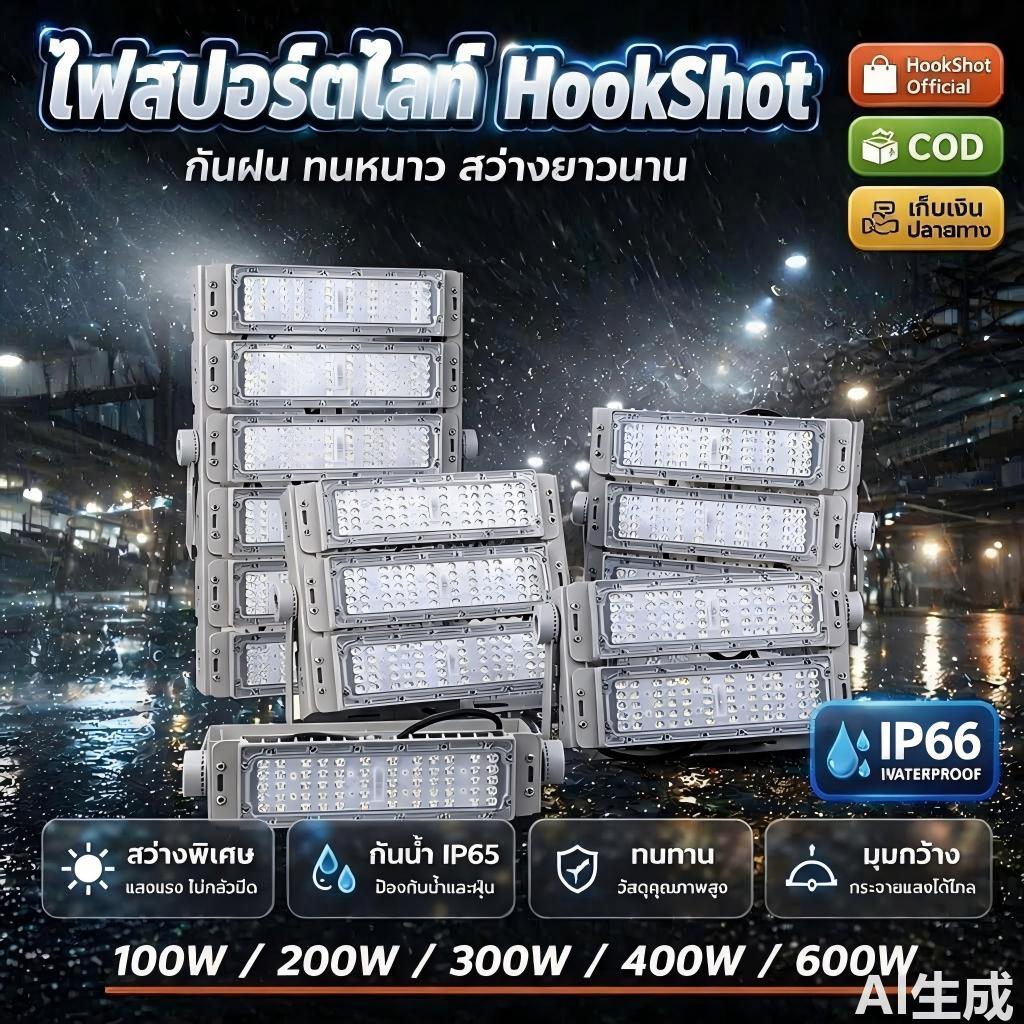 ลด 48%: ไฟสปอร์ตไลท์ LED IP66 กันน้ํา