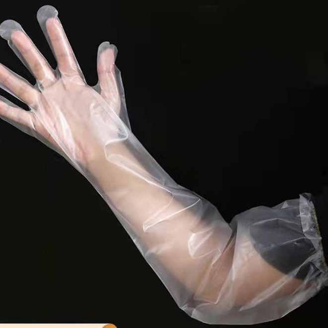 ลด 40%: ถุงมือพลาสติก คลุมศอก 60 ซม.
