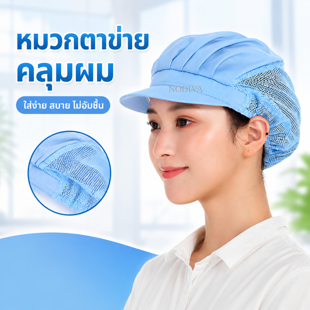 ลด 66%: หมวกตาข่ายหมวกคลุมผม