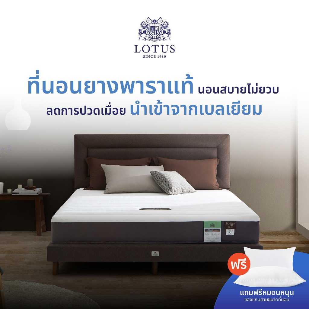 ลด 51%: LOTUS ที่นอนยางพาราแท้