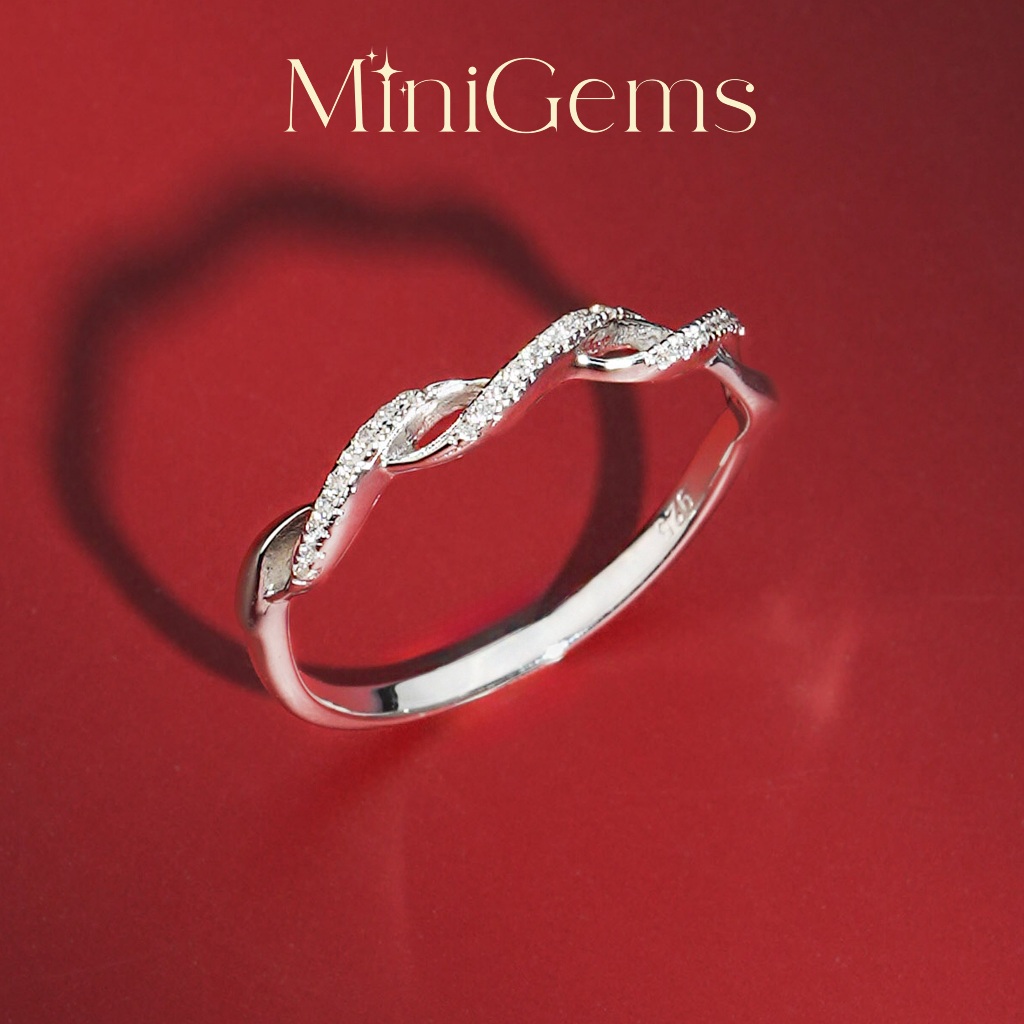 ลด 26%: MiniGems แหวน เงินแท้ 92.5 เพชรสวิส (CZ)