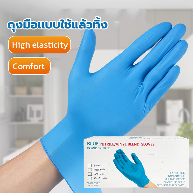 ลด 32%: ถุงมือยางไนไตรล์ทิ้ง