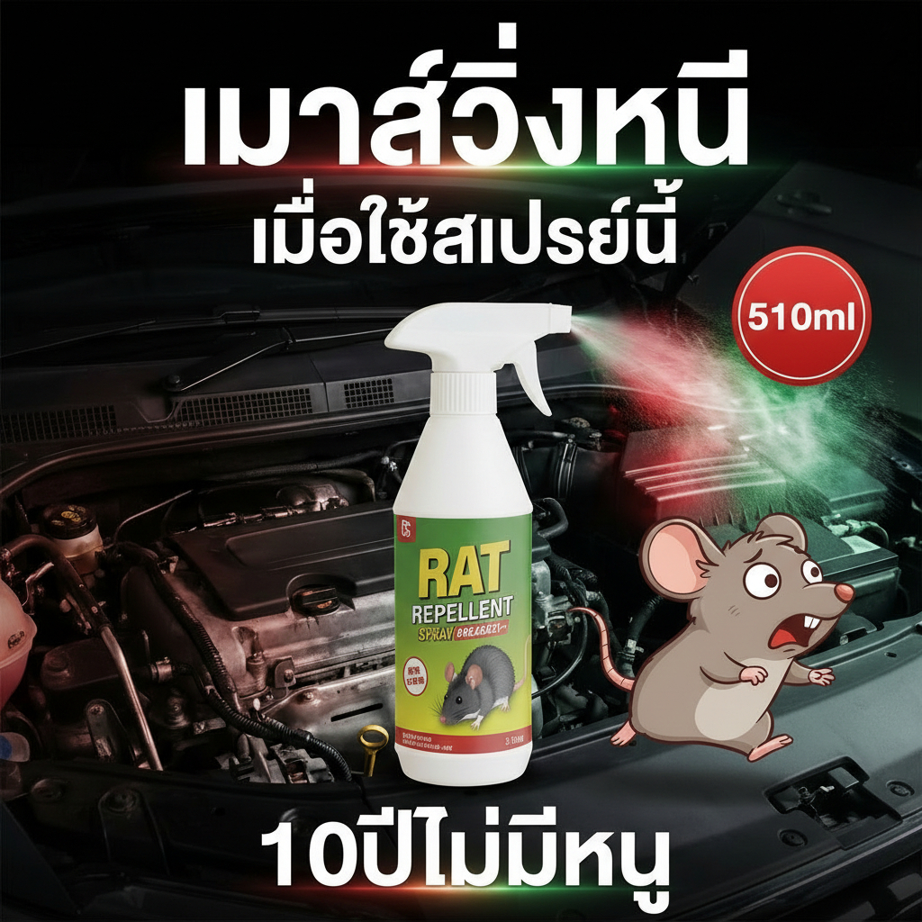 ลด 36%: Max สเปรย์ไล่หนูในรถยนต์ 510ml