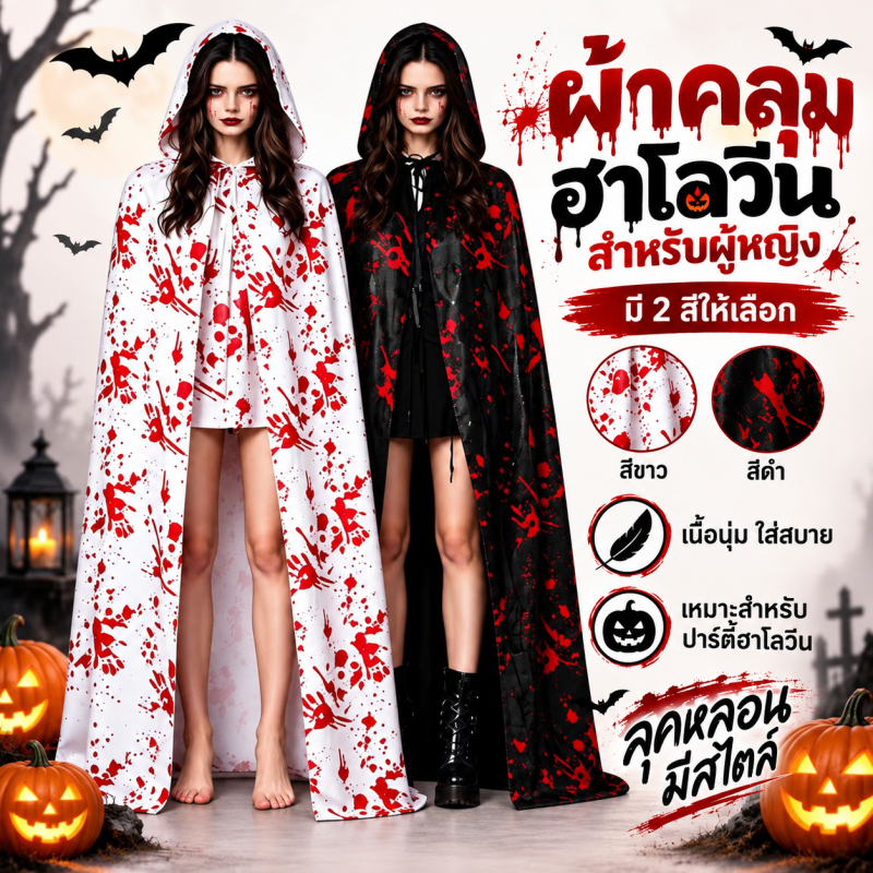 ราคาลดลงใหม่: ผ้าคลุมฮาโลวีน