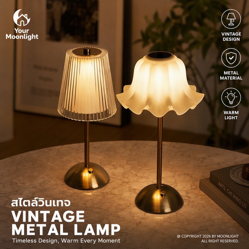 ลด 39%: โคมไฟตั้งโต๊ะคริสตัล LED ปรับแสง