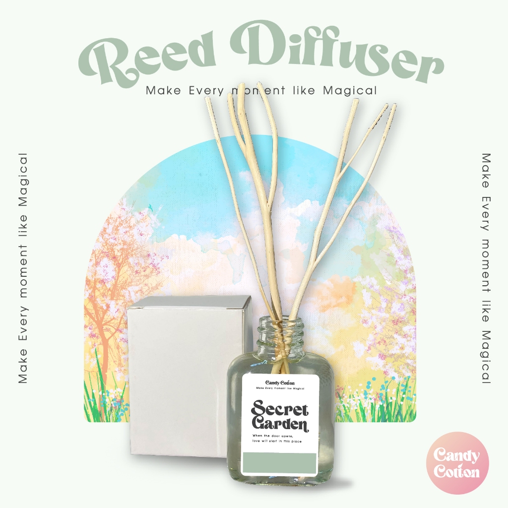ลด 25%: New ก้านไม้หอม กลิ่น Secret Garden (30 ml.)