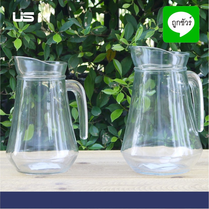 ราคาลดลงใหม่: เหยือกแก้ว ลายเรียบ US