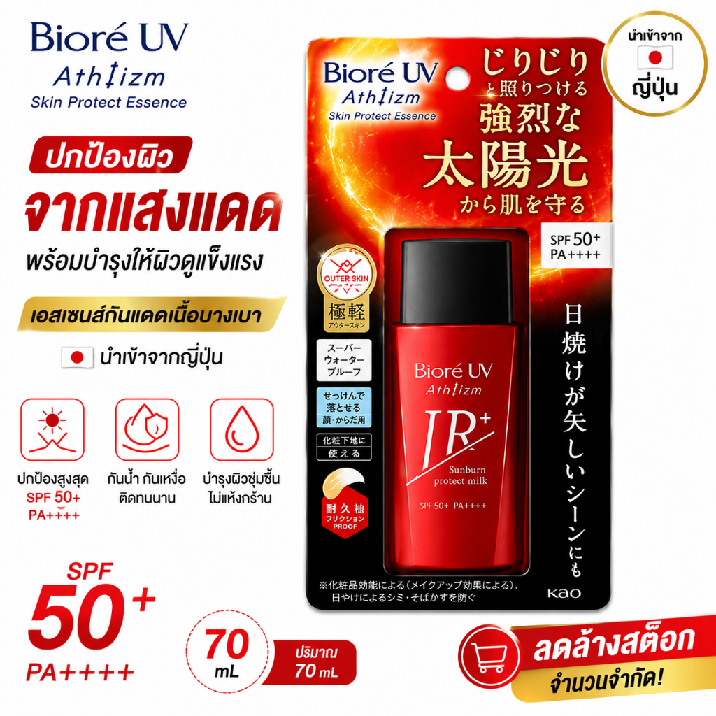 ลด 46%: Biore UV Athlizm Skin Protect