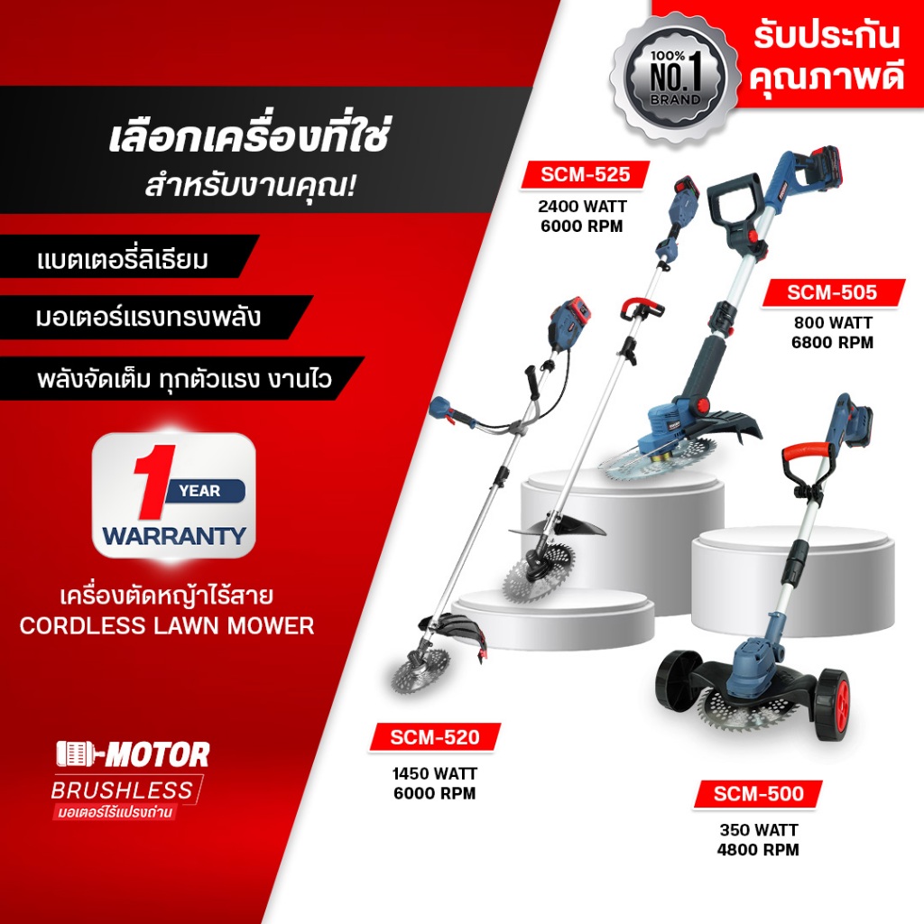 ลด 23%: MASARU เครื่องตัดหญ้าไร้สาย รุ่น