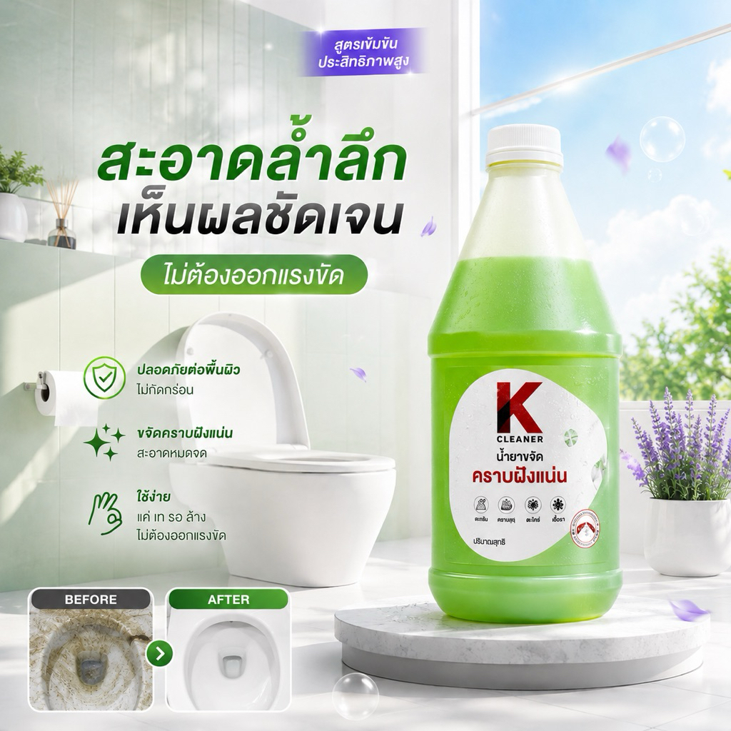 ลด 34%: น้ํายาล้างพื้น ขจัดคราบ