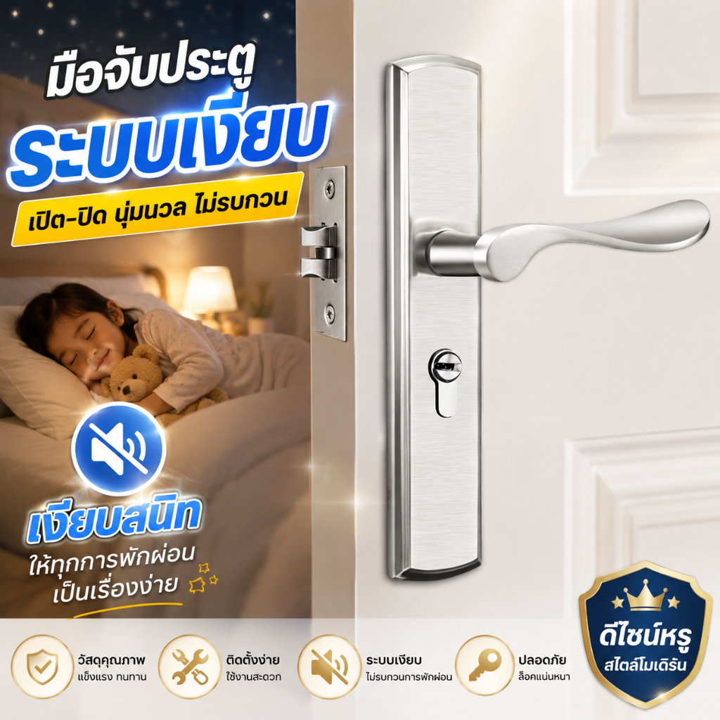 ลด 22.1% ลูกบิดก้านโยกประตู