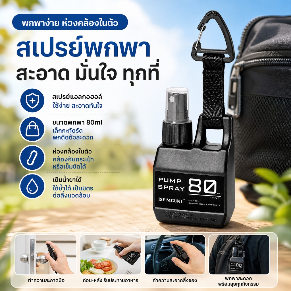 ลด 52%: ตั้งแคมป์กลางแจ้งเดินป่า80มลขวดพ
