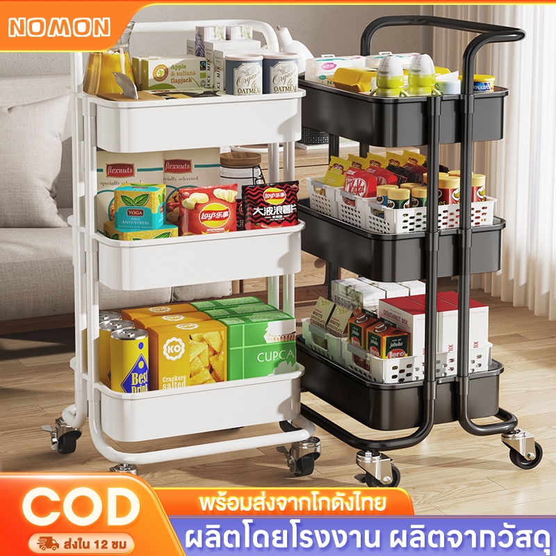 ลด 32%: ชั้นวางของรถเข็นพลาสติก