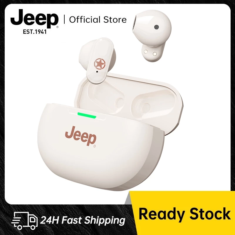 Jeep EW011 หูฟังบลูทูธไร้สาย Bluetooth 5.3 HiFi HD Call เสียงชัด ลดเสียงรบกวน กันน้ำ พร้อมไมโครโฟน คุ้มครบในไซซ์พกพา