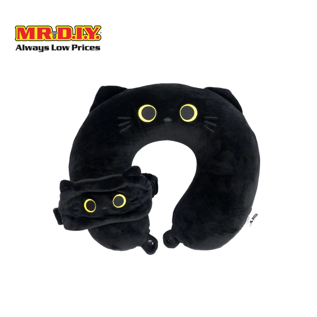 MR.D.I.Y. หมอนรองคอพร้อมผ้าปิดตา ลายแมวดำ ไอเท็มพักผ่อนชิ้นเล็กที่ช่วยให้ทุกการเดินทางสบายขึ้น