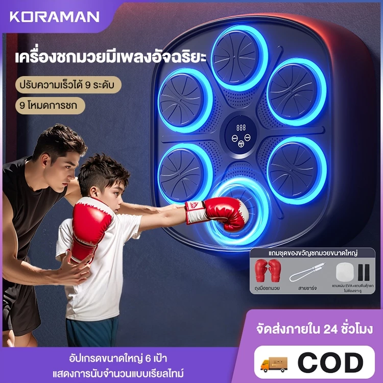 เครื่องชกมวยไฟฟ้า Music Boxing Machine เทรนมวยมันส์ ๆ พร้อมจังหวะเพลง เป้าซ้อมมวยยุคใหม่สำหรับสายฟิตเนส