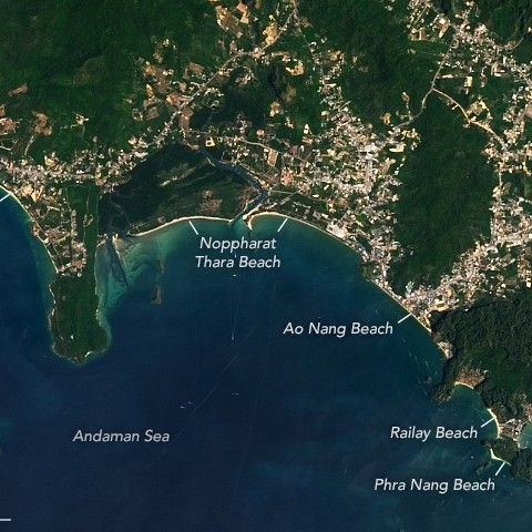 NASA ยกให้ "ชายฝั่งกระบี่" เป็นภูมิประเทศที่น่าทึ่ง