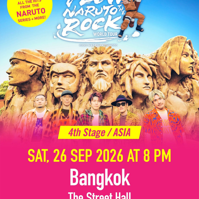 FLOW NARUTO THE ROCK WORLD TOUR 2026 เตรียมระเบิดความมันส์ในไทย 26 กันยายนนี้